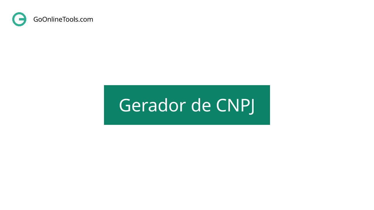 Gerador de CNPJ