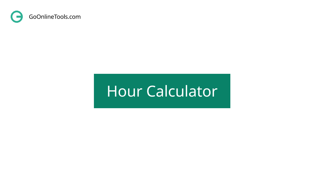 Hour Calculator | Duration Between Two Dates and Times